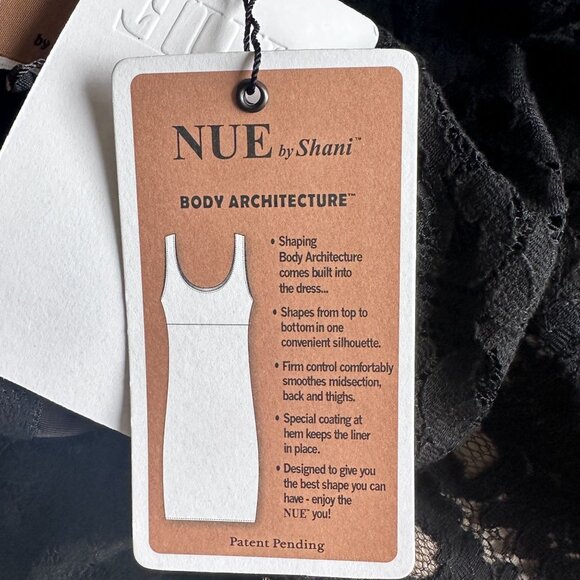 Nue By Shani Black & Nude Lace Cocktail Dress w/ Built-in Shapewear Size 4 NWT - Picture 6 of 12
